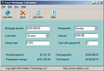 free online extra payment mortgage calculator